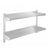 STAINLESS STEEL 2 TIER WALL SHELF