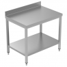 Stainless Steel Work Table With Under Shelf And Backsplash – 1200x700x900+100 mm