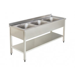 STAINLESS STEEL TABLE WITH...