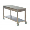 Stainless Steel Mobile Work Table – 1500x700x900 mm