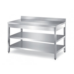 STAINLESS STEEL TABLE WITH...